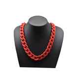 Colorful Rubber Fish Bone Choker Necklace