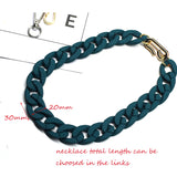 Colorful Rubber Fish Bone Choker Necklace