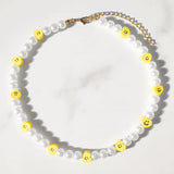 Colorful Smiling Face Beaded Necklace for Women