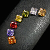 Colorful Radiant Cut Stones 8X8mm for Jewelry