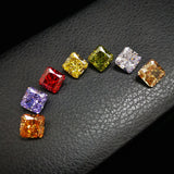 Colorful Radiant Cut Stones 8X8mm for Jewelry