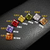 Colorful Radiant Cut Stones 8X8mm for Jewelry