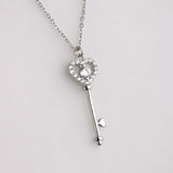 Colorful Treasure Necklace S925 Sterling Silver Heart-Shaped Key