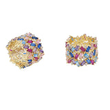 Colorful Square CZ Eternity Band Ring for Women