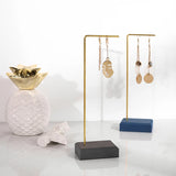 Colorful Wood and Metal Necklace Stand Bracelet Case