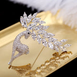 Rhinestone Deer Brooch for Women Christmas Reindeer Pin Coat Corsage