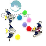 Fish Bead Cage Oil Diffuser Pearl Locket Pendant KK1047