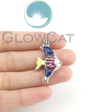 Fish Bead Cage Oil Diffuser Pearl Locket Pendant KK1047