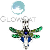 Enamel Dragonfly Essential Oil Diffuser Cage Pendant KK1049
