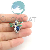 Enamel Dragonfly Essential Oil Diffuser Cage Pendant KK1049