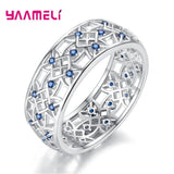 Austria CZ Hollow 925 Silver Rings For Women