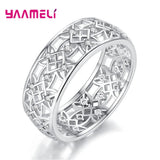 Austria CZ Hollow 925 Silver Rings For Women