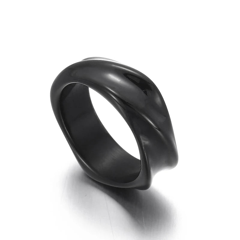 Men's Geometric Stainless Steel Ring Street Accessories