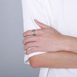 Men's Geometric Stainless Steel Ring Street Accessories
