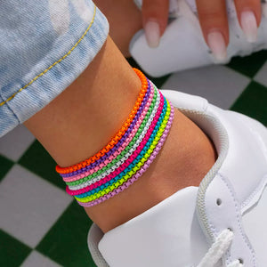 Adjustable Chain Anklet Bracelet for Women Summer Beach Jewelry