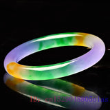 Jade Bangle Bracelet Natural Jewelry Charm Tricolor Chinese Amulet