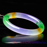 Jade Bangle Bracelet Natural Tricolor Chinese Amulet Jadeite Carved