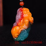 Jade Money Pixiu Pendant Necklace Natural Jewelry Carved Amulet Jadeite