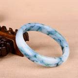 Natural Jade Bangle Bracelet Hand Carved Amulet Jewelry