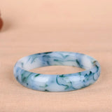Natural Jade Bangle Bracelet Hand Carved Amulet Jewelry