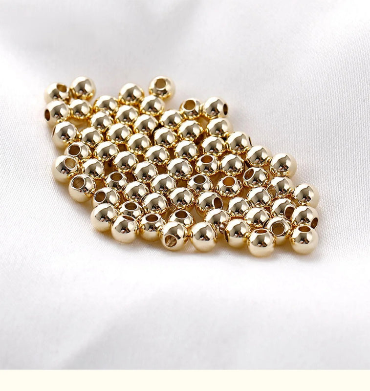 Colour Preserving Beads 14K Small Beads DIY Jewelry Materials 50pcs