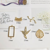 Colour-Retaining Alloy Bird Leaf Pendant Earrings Material