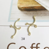 Colour-Retaining Alloy Bird Leaf Pendant Earrings Material