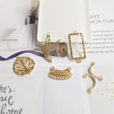 Colour-Retaining Alloy Bird Leaf Pendant Earrings Material