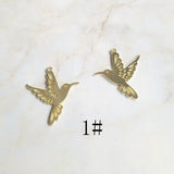 Colour-Retaining Alloy Bird Leaf Pendant Earrings Material