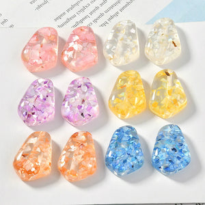 Transparent Resin Shell Fragments Pendant DIY Earrings Accessories