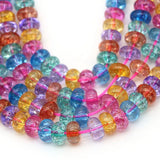 Cracked Tourmaline Crystal Spacer Bead Flat Round Loose Stone 6/8/10mm