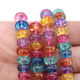 Cracked Tourmaline Crystal Spacer Bead Flat Round Loose Stone 6/8/10mm