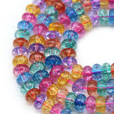 Cracked Tourmaline Crystal Spacer Bead Flat Round Loose Stone 6/8/10mm