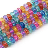 Cracked Tourmaline Crystal Spacer Bead Flat Round Loose Stone 6/8/10mm