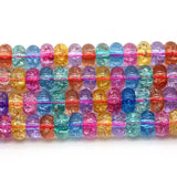 Cracked Tourmaline Crystal Spacer Bead Flat Round Loose Stone 6/8/10mm