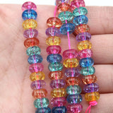 Cracked Tourmaline Crystal Spacer Bead Flat Round Loose Stone 6/8/10mm
