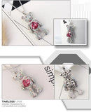 Crystal Bear Pendant Necklace Austrian Crystal Jewelry