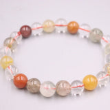 Crystal Bracelet 8mm Round Bead Chain 55-60mm Woman Man