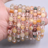 Crystal Bracelet 8mm Round Bead Chain 55-60mm Woman Man