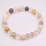 Crystal Bracelet 8mm Round Bead Chain 55-60mm Woman Man