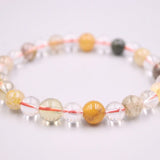 Crystal Bracelet 8mm Round Bead Chain 55-60mm Woman Man
