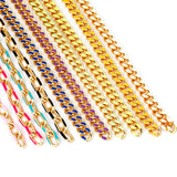 Chunky Oval Chain Paper Clip 1m Gold Plated Oil Dropped