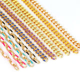 Chunky Oval Chain Paper Clip 1m Gold Plated Oil Dropped