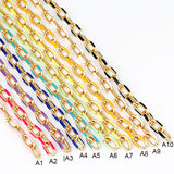 Chunky Oval Chain Paper Clip 1m Gold Plated Oil Dropped