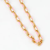 Chunky Oval Chain Paper Clip 1m Gold Plated Oil Dropped