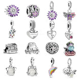 Rainbow Dangle Charm 925 Sterling Silver Sakura Omamori