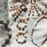 Colorful Seed Beads Earring with Freshwater Pearl
