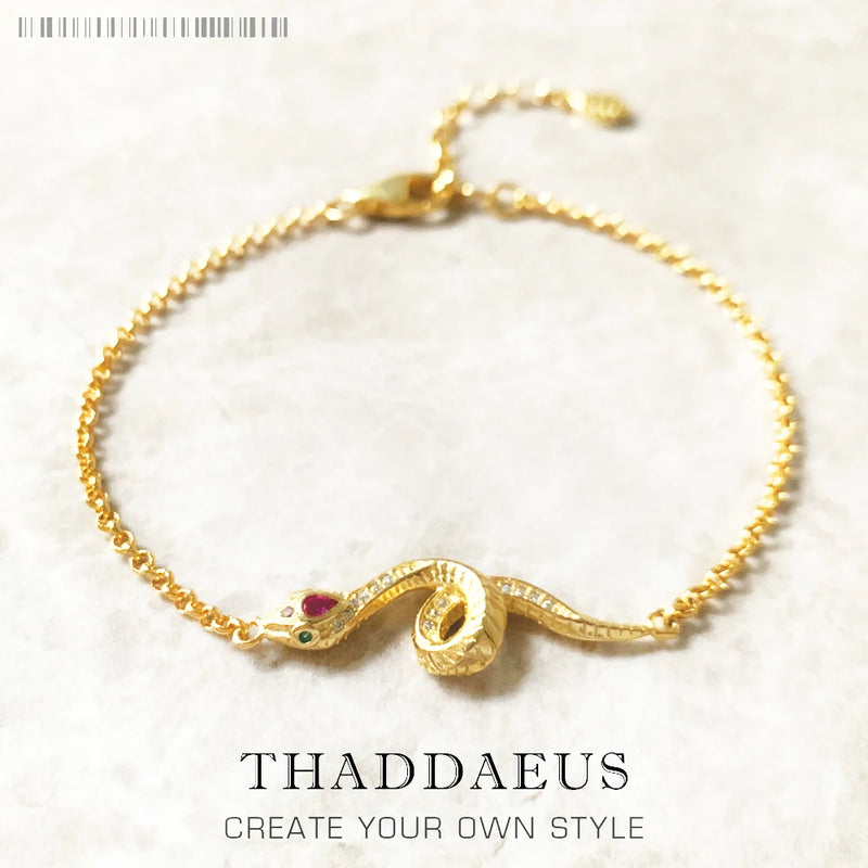 Colorful Snake Bracelet 925 Sterling Silver Fine Jewelry