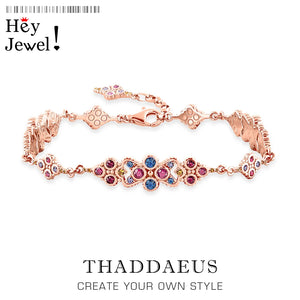 Colorful Stones Bracelet Spring Chain Fine Jewelry Royal Look Gift