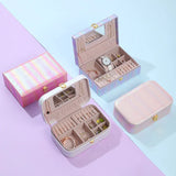 Portable Travel Jewelry Box Storage Organizer Case